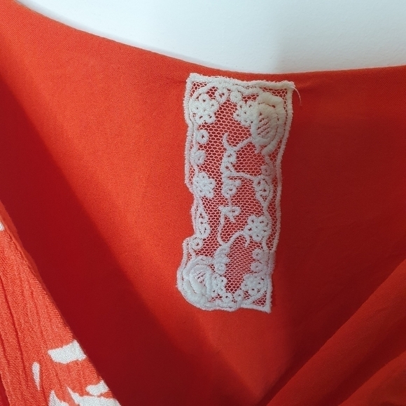 Sadie & Sage En Fuego Electric Coral Wrap Dress Size S - Picture 7 of 9